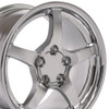 Replica CV05 18x9.5 Wheel - 5x120.65 BP 54 ET - Chrome (1993 - 2002 Camaro & Firebird / 1988 - 1996 Corvette) CV05-D18095-5475-54C