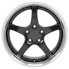 Replica CV05 18x10.5 Deep Dish Black Wheel (1993-2002 Camaro/Firebird Rear) CV05-D18105-5475-56BM
