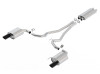 Borla Cat Back Exhaust System - Touring - Black Tips (2015 - 2017 Mustang GT) 1014040BC
