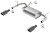 Borla Axle-Back Exhaust System - Touring - Black Tips (2012 - 2018 Wrangler) 11834BC