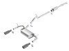 Borla Catback Exhaust System - Touring - Black Chrome Tips (2012 - 2018 Wrangler) 140459BC