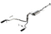 Borla Cat-Back Exhaust System - S-Type - Single Split Rear Exit - Black Tips (2021 - 2026 F150 5.0L - Reg Cab) 140868BC