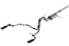 Borla Cat-Back Exhaust System - S-Type - Single Split Rear Exit - Black Tips (2021 - 2026 F150 3.5L PowerBoost) 140903BC
