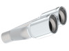 Borla Universal Polished Tips - Dual Round Rolled Angle Cut (Inlet 2" / Outlet 3") 20143