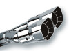 Borla Universal Polished Tip - Dual Square Angle Cut Intercooled (Inlet 2 1/2" / Outlet 2 7/8" x 3 3/8") 20233