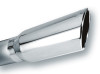 Borla Universal Polished Tip - Single Round Rolled Angle Cut Long (4" Inlet / 5" Outlet) 20249