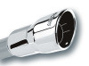 Borla Universal Polished Tip - Single Round Rolled Angle Cut Intercooled (3" Inlet / 4.25" Outlet) 20251