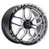 Weld 17x10 Laguna Drag Beadlock Wheel 5x120 BC ET 42 BS 7.15 Gloss Black (Camaro/CTS) S90770022P42