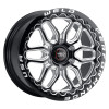 Weld 17x10 Laguna 6 Beadlock Drag Wheel 6x135 BP 42 Offset 7.25 BS Gloss Black - Black Ring (2009-2023 Ford F-150) S90370089P42