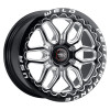 Weld 17x11 Laguna 6 Beadlock Drag Wheel 6x127 BP 36 Offset 7.375 BS Gloss Black - Black Ring (Trail Blazer SS) S90371181P36