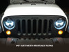 Raxiom 07-18 Jeep Wrangler JK LED Halo Headlights- Black Housing (Clear Lens) - J123773 Photo - Close Up