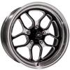 Billet Specialties 17x10 Win Lite Drag Pack Rear Non Beadlock Wheel Black Finish (2015-2023 Mustang) BRS2271FR6575