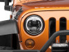 Raxiom 97-18 Jeep Wrangler TJ & JK 6-LED Headlights w/ Partial Halo- Blk Housing (Clear Lens) - J135442 Photo - Primary