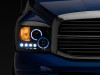 Raxiom 06-08 Dodge RAM 1500 LED Halo Projector Headlights- Blk Housing (Clear Lens) - R110149 Photo - Close Up