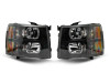 Raxiom 07-13 Chevrolet Silverado 1500 Euro Headlights- Blk Housing (Clear Lens) - S112706 Photo - Close Up
