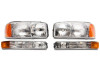 Raxiom 99-06 GMC Sierra 1500 Axial Series OEM Style Rep Headlights- Chrome Housing (Clear Lens) - S518302 Photo - Close Up