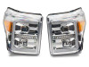 Raxiom 11-16 Ford F-250 Super Duty LED Projector Headlights - Chrome Housing (Clear Lens) - SD3621 Photo - Close Up
