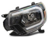 Raxiom 12-15 Toyota Tacoma Axial Series Headlights w/ LED Bar- Blk Housing (Clear Lens) - TT21847 Photo - Close Up