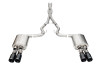 Corsa 3.0" Xtreme Valved Cat Back Exhaust w/ Quad 4" Black PVD Straight Tips (2024 Mustang) 21260BLK
