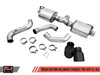 AWE Tread Edition Axleback Dual Exhaust Chrome Silver Tips (2018-2024 Jeep Wrangler JL / JLU) 3015-32001