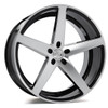 Axe Wheels 22x9 ZX9 Aluminum Wheel - 74.1 Bore - 5x120 BC - 35mm Off Set - Gloss Black Polished Face - 9022BLNK35ZX9BP-5120