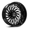 Axe Wheels 24x8.25 AF10 Dually Forged Aluminum Wheel - 154.2 Bore - 8x210 BC - -146 / +168 Off Set - Gloss Black Milled Right Rear - 248210146168AF10BMRR