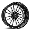 Axe Wheels 24x14 AF12 Fully Forged Aluminum Wheel - 125.2 Bore - 8x170 BC - -76 Off Set - Gloss Black Milled - 24148170-76AF12BM
