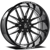 Axe Wheels 20x9.5 Hades Offroad Aluminum Wheel - 87.1 Bore - 5x127 BC - 15 Off Set - Gloss Black Milled - 209510H+15HADBM-5127