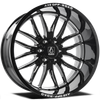 Axe Wheels 22x12 Hades Offroad Aluminum Wheel - 87.1 Bore - 5x139 BC - -44 Off Set - Gloss Black Milled Accents - 221210H-44HADBM-5139