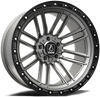 Axe Wheels 22x12 Icarus Offroad Beadlock Aluminum Wheel - 87.1 Bore - 5x127 BC - -44 Off Set - Grey Black Lip - 221210H-44ICAGM-5127