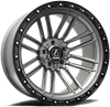 Axe Wheels 22x12 Icarus Offroad Beadlock Aluminum Wheel - 87.1 Bore - 6x139 BC - -44 Off Set - Grey Black Lip - 221212H-44ICAGM-6139
