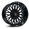 Axe Wheels 22x12 Kratos Offroad Aluminum Wheel - 125.2 Bore - 8x180 BC - -44 Off Set - Gloss Black - 22128180-44KRAGB