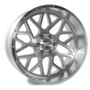 Axe Wheels 24x12 AX5 Compression Forged Offroad Aluminum Wheel - 87.1 Bore - 6x135 BC - -44 Off Set - Silver Brush Milled Mirror Lip - 241212H-44AX5SM-6135