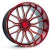 Axe Wheels 22x12 AX6 Compression Forged Offroad Aluminum Wheel - 87.1 Bore - 6x139 BC - -44 Off Set - Candy Red Milled Accents - 221212H-44AX6RM-6139