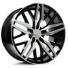 Axe Wheels 20x10 EX30 Gravity Cast Aluminum Wheel - 72.6 Bore - 5x114 BC - 42 Off Set - Black Mirror Faced Milled Accents - 1020BLNK42EX30BP-114