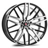 Axe Wheels 22x10.5 EX30 Gravity Cast Aluminum Wheel - 74.1 Bore - 5x115 BC - 38 Off Set - Black Mirror Faced Milled Accents - 10522BNK38EX30BP-115