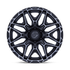 Fuel Off-Road 22x9 Injector Wheel 8X180 BP 01mm ET 5.04 BS 124.20 Bore  - Gloss Black Machined Face with Dark Tint - FC885BT22908801
