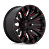 Fuel Off-Road 20x10 Quake Wheel 5X127 BP -18mm ET 4.79 BS 71.50 Bore - Gloss Black Milled with Red Tint - D82920007547
