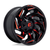 Fuel Off-Road 20x9 Reaction Wheel 8X170 BP 01mm ET 5.04 BS 125.10 Bore - Gloss Black Milled with Red Tint - D75520901750