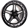 Billet Specialties 17x10F Street Lite Single Beadlock 7.625" BS Black (S550 Mustang)