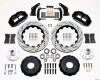 Wilwood Forged Narrow Superlite 6R Big Brake Hub Kit w/ Drilled Rotors - Drop Spindle - Front - Black (1958 - 1970 B-Body) - 140-10284-D