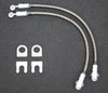 TRZ stainless braided 90 degree rear brake line pair for drag brakes