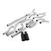 PPE Power Cat-back Exhaust System Dual Exit - Black Ceramic Coated Tips w/ Polished Tubes (2009 - 2014 F-150 4.6L / 2009 - 2014 F-150 5.0L / 2009 - 2014 F-150 5.4L) 317033020