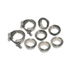 PPE Power 1.5" QR 304 Stainless Steel Clamps Aluminum Flanges - 8 Piece Set (2C 3M 3F) 517215008