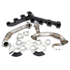 PPE Power High-Flow Exhaust Manifold and Up-Pipe Kit Black Ceramic Coating (2011 - 2016 GM 6.6L Duramax) 116112020