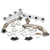 PPE Power High-Flow Exhaust Manifold and Up-Pipe Kit Silver Ceramic Coating (2007.5 - 2010 GM 6.6L Duramax) 116111835