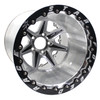Race Star 72 ValStar 15x12 Wheel - 5x4.5 BC 5.50 BS - Double Beadlock - Machined / Black Accents (Ford) 72-512455521M