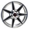 Race Star 72 ValStar 17x2.25 Wheel - 1.70 BS - Machined / Black Accents (Spindle - Anglia Mount) 72-72400112AM