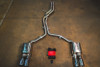 Valvetronic Valved Sport Exhaust System - Brushed Steel Finish - Brushed Steel Tips (2010 - 2016 Audi S4 /S5 B8 / B8.5) AUD.B8.S4.VSES.BR.BRSH