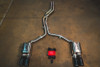 Valvetronic Valved Sport Exhaust System - Brushed Steel Finish / Black Tips (2010 - 2016 Audi S4 /S5 B8 / B8.5) AUD.B8.S4.VSES.BR.BLK